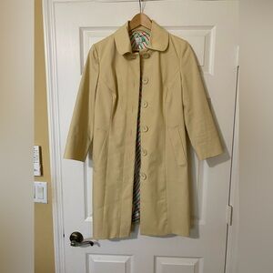 Vintage Birdie Tan High Quality Lined Trench Coat, M Cottagecore Old Money Retro